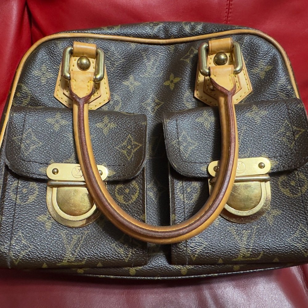 Louis Vuitton Brown Monogram Bag with Gold Zippers